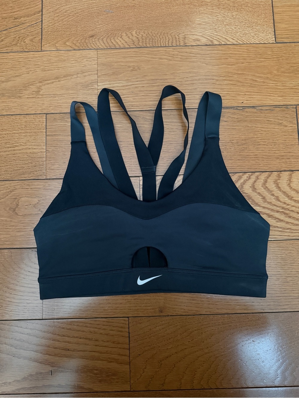 Nike Black Strappy Keyhole Sports Bra